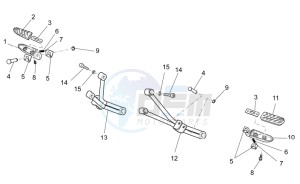 V7 II Special ABS 750 drawing Rear footrests