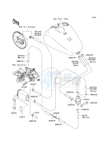 VN 1500 B [VULCAN 88 SE] (B1-B3) N8F drawing FUEL EVAPORATIVE SYSTEM-- CA- -