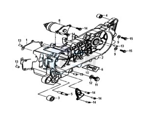 FIDDLE II 50 45KMH NEW ENGINE drawing CRANKCASE COVER LEFT