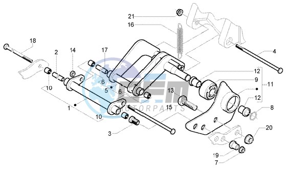 Swinging arm