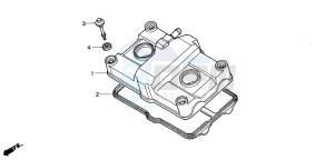 CB500 drawing CYLINDER HEAD COVER