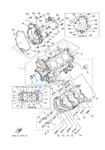 YXZ1000R YXZ10YEXJ YXZ1000R (B0FA) drawing CRANKCASE