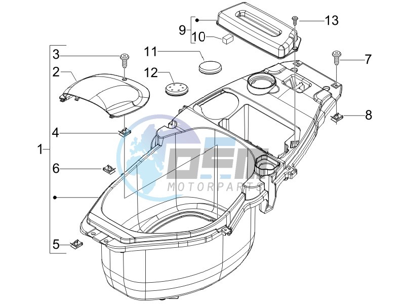 Helmet box - Undersaddle