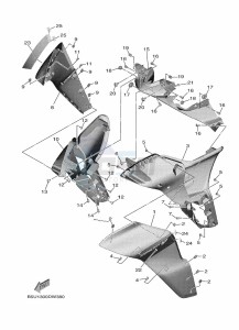 TRACER 9 MTT890 (B5U1) drawing COWLING