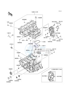 ZX 600 P [NINJA ZX-6R] (7F-8FA) P8FA drawing CRANKCASE