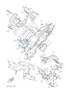 YZF125-A YZF-R125 (B5G6) drawing FENDER