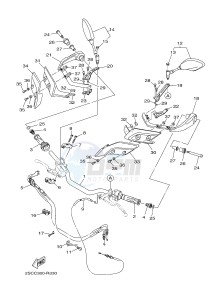 MT-09 TRACER MT09TRA TRACER 900 (2SCC 2SCD) drawing STEERING HANDLE & CABLE