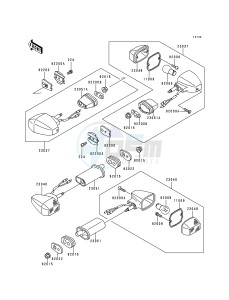 ZX 600 F [NINJA ZX-6R] (F1-F3) [NINJA ZX-6R] drawing TURN SIGNALS