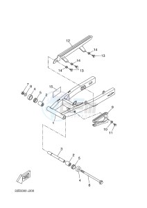 WR125R (22B7 22B7 22B7) drawing REAR ARM