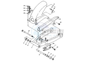 TDM 850 drawing REAR ARM