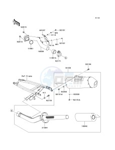 KX 450 E (KX450F MONSTER ENERGY) (E9FA) E9F drawing MUFFLER-- S- -