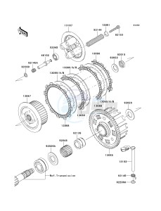 ZR 750 L [Z750 AU] (L7F-L8F) L8F drawing CLUTCH