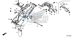 CRF1000DG CRF1000 - Africa Twin - Dual Clutch Europe Direct - (ED) drawing REAR FENDER