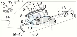 CRUISYM a 125 (LV12W3Z1-EU) (E5) (M3) drawing EXH. MUFFLER