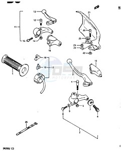 DR200 (G-H-J) drawing LEFT HANDLE SWITCH