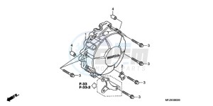 CBR600RAA Australia - (U / ABS) drawing GENERATOR COVER