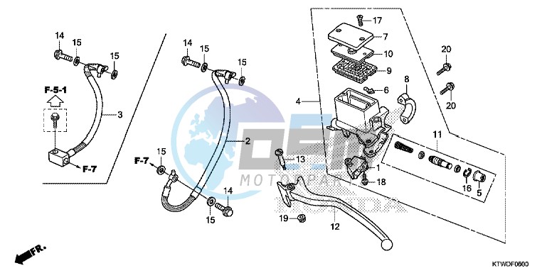 REAR BRAKE MASTER CYLINDER