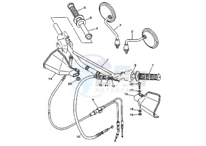 DT R 125 drawing STEERING HANDLE -CABLE