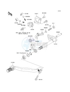 KX 250 T [KX250F] (7F) T7F drawing GEAR CHANGE MECHANISM