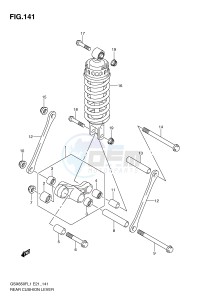 GSX650F (E21) Katana drawing REAR CUSHION LEVER (GSX650FL1 E24)