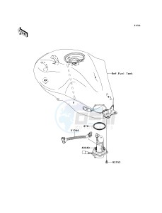 EX 650 A [NINJA 650R] (A6F-A8F) A6F drawing FUEL PUMP