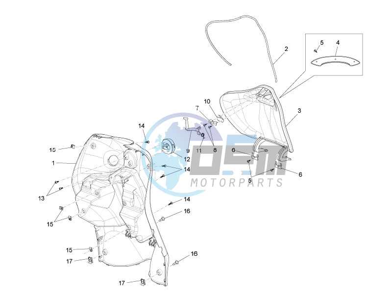 Front glove-box - Knee-guard panel