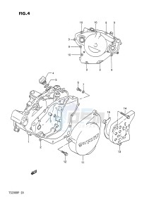 TS200R (E4) drawing CRANKCASE COVER