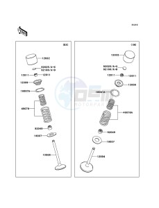 KFX450R KSF450B8F EU drawing Valve(s)