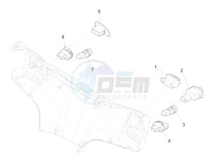 Liberty 125 iGet 4T 3V ie ABS (EMEA) drawing Selectors - Switches - Buttons