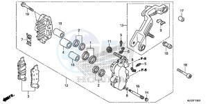 GL1800BE F6B Bagger - GL1800BE UK - (E) drawing L. FRONT BRAKE CALIPER