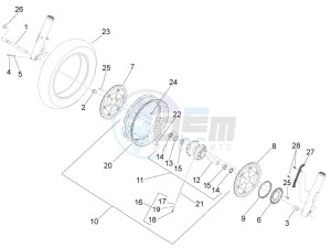 Eldorado 1400 1380 USA drawing Front wheel