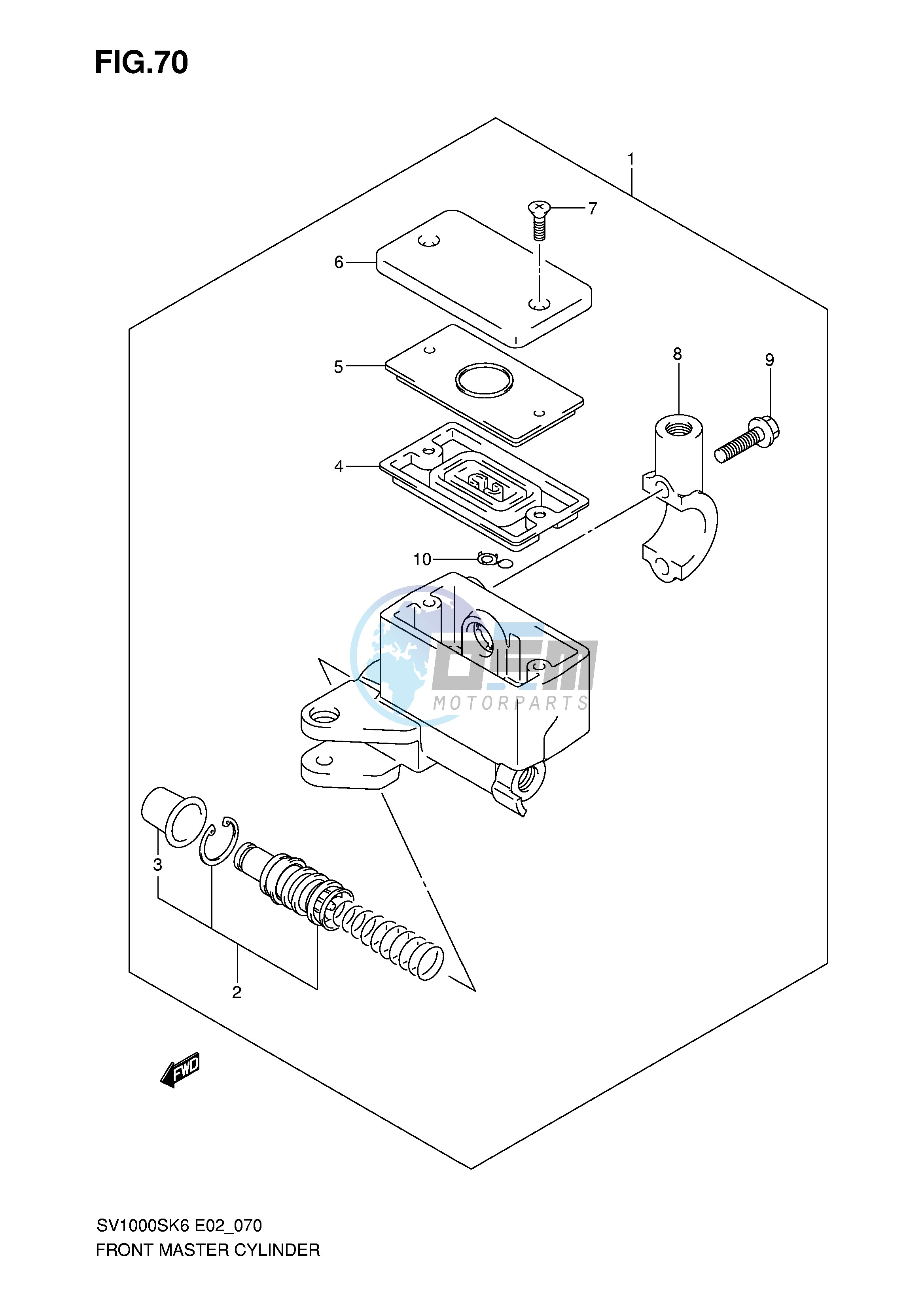 FRONT MASTER CYLINDER (SV1000K6 U1K6 U2K6 K7 U2K7)