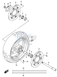 GSX-S1000 A drawing FRONT WHEEL (GSX-S1000AZL8 E21)