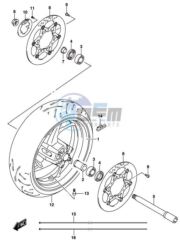 FRONT WHEEL (GSX-S1000AZL8 E21)