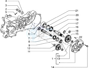 Zip 50 SP drawing Rear wheel shaft