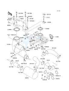 JH 1100 B [ULTRA 130] (B1-B4) [ULTRA 130] drawing MUFFLER-- S- -