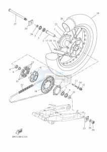 XTZ690-U TENERE 700 (BW32) drawing REAR WHEEL