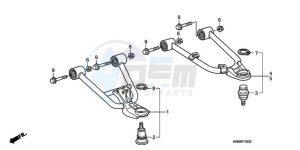 TRX250XA Australia - (U) drawing FRONT ARM