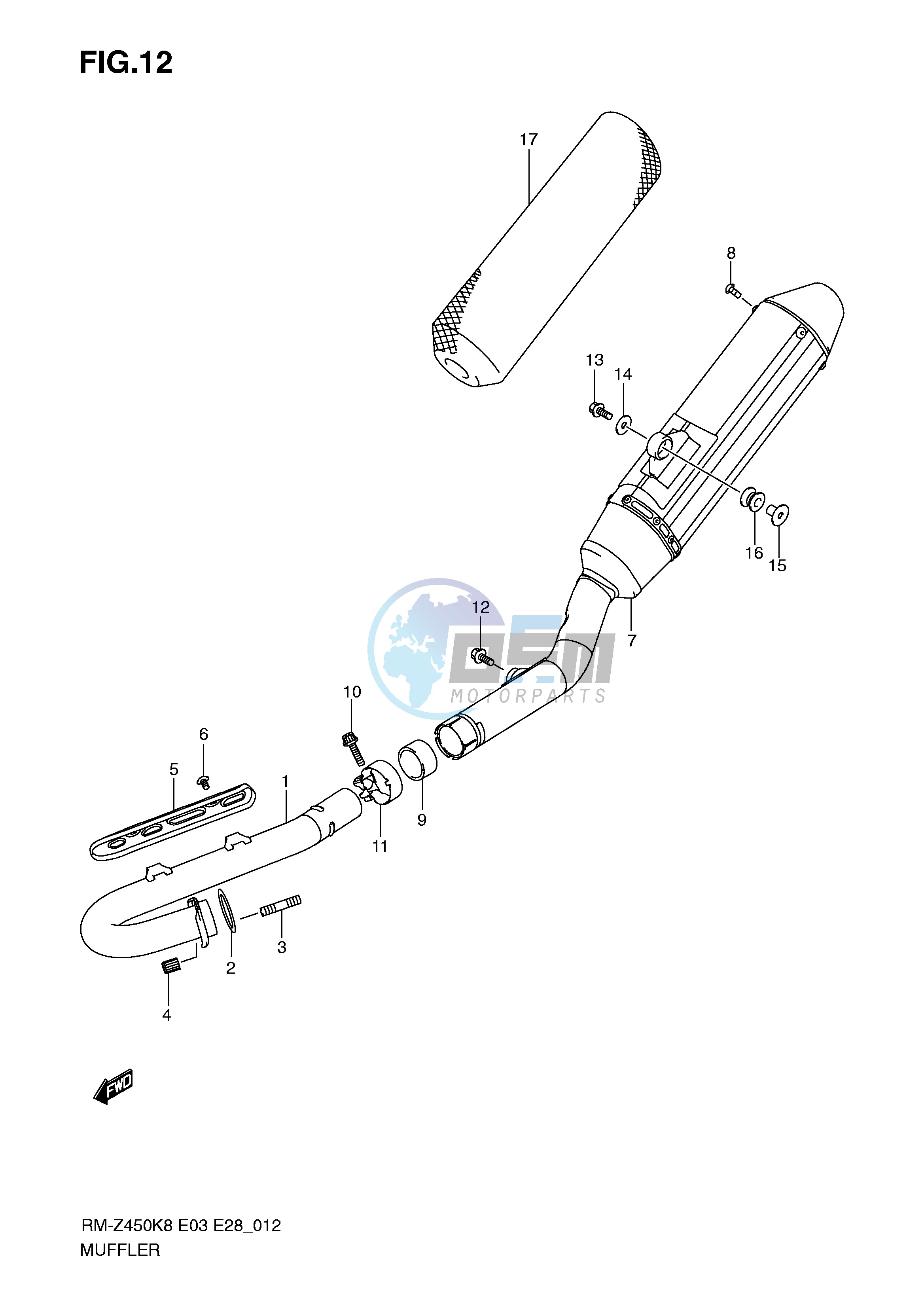 MUFFLER (RM-Z450K8 K9)