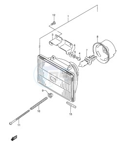 DR350 (E3) drawing HEADLAMP