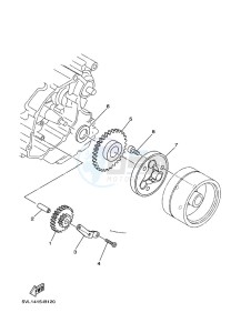 YBR125EGS (43BH) drawing STARTER CLUTCH