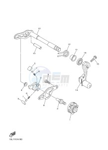 YZ450F (B111 B112 B113 B114) drawing SHIFT SHAFT