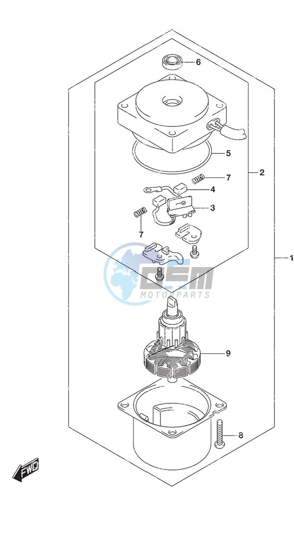 PTT Motor w/Power Tilt