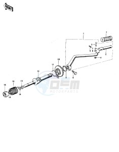 F7 (C-D) 175 drawing KICKSTARTER MECHANISM -- 74-75 F7-C_F6-D- -