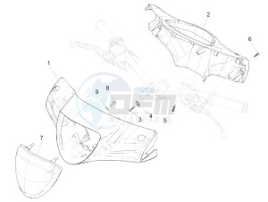 Liberty 50 4T PTT NEXIVE drawing Handlebars coverages