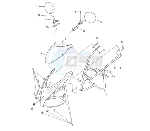 TZR 50 drawing COWLING