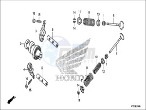 CRF110FH Europe Direct - (ED) drawing CAMSHAFT/VALVE