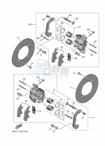 YXE850EN YX85EPAP (BANU) drawing FRONT BRAKE CALIPER