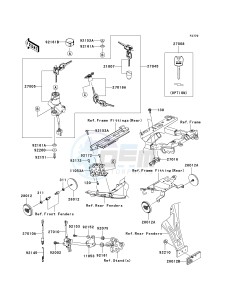 ZX636 C [NINJA ZX-6R] (C6F) C6F drawing IGNITION SWITCH_LOCKS_REFLECTORS