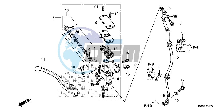 FR. BRAKE MASTER CYLINDER (NC700S)